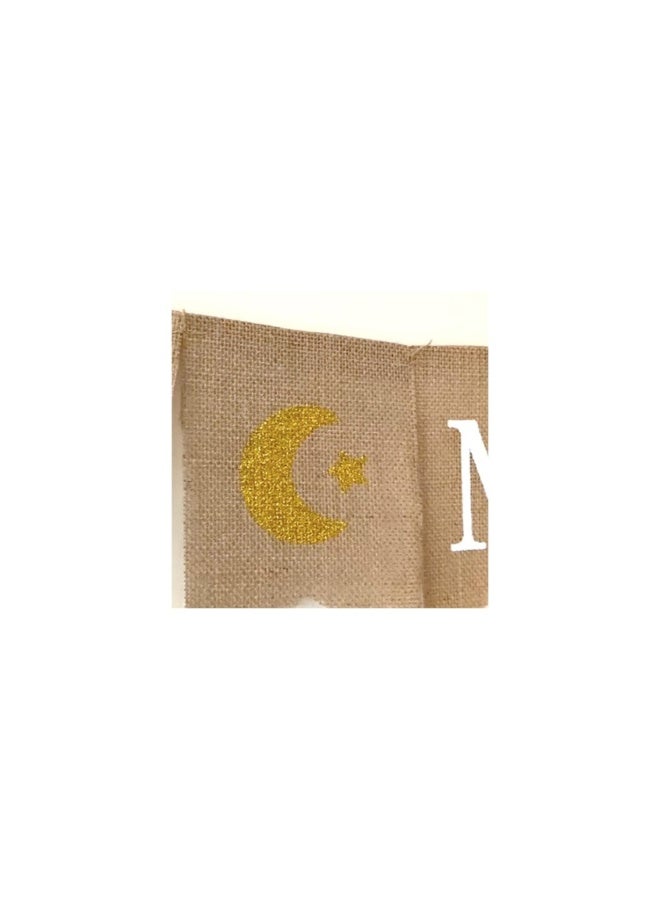 أكاليكس لافتة رمضان وزينة رمضان مبارك للمنزل، ديكور داخلي وخارجي، حفلات ومناسبات إسلامية، مع حبل بطول 3.5 متر ووزن 112.5 غرام - Image 5